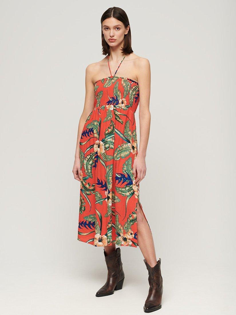 Roman Blue Ditsy Floral Elastic Waist A Line Midi Skirt - Size 20
