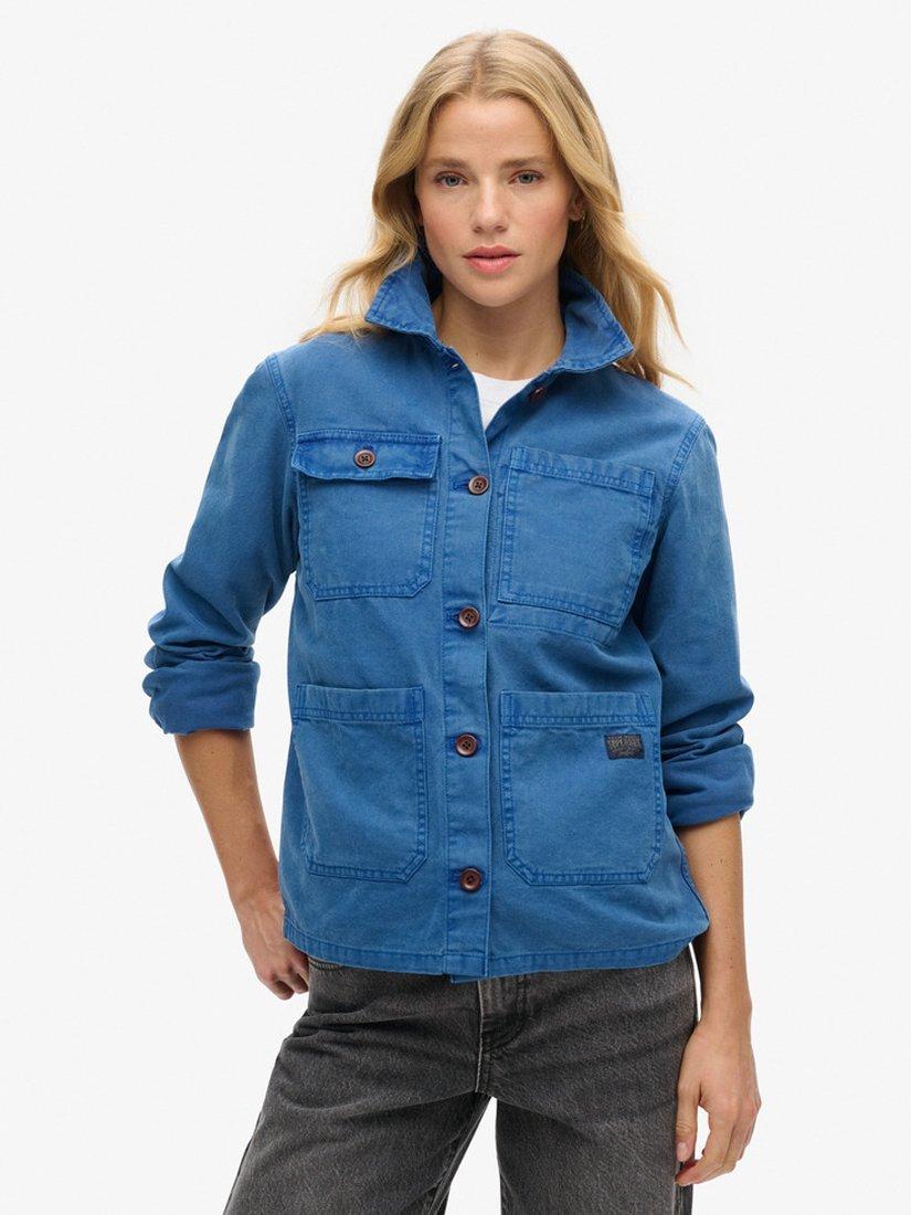 Superdry Four Pocket Chore Jacket, True Blue, 10