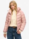 Superdry Hooded Fuji Padded Jacket, Vintage Blush Pink