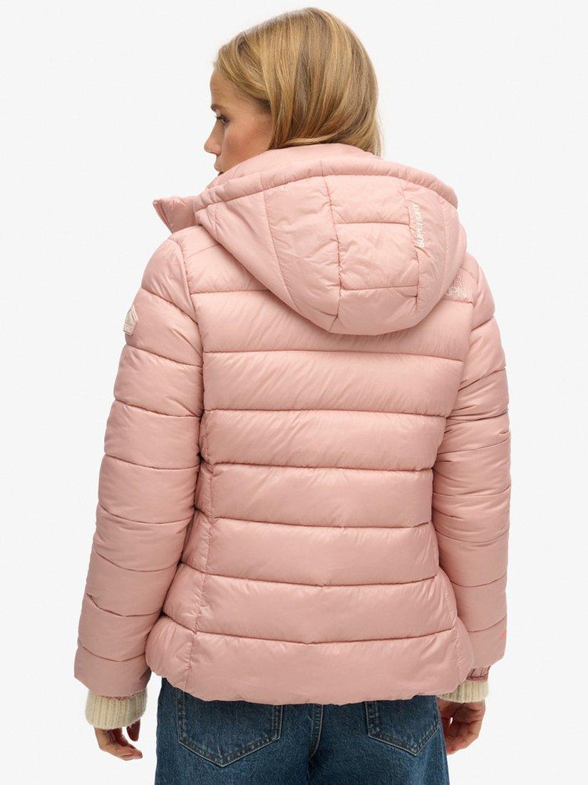 Product image 7 of 7, which shows Superdry Hooded Fuji Padded Jacket, Vintage Blush Pink, 8
