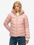 Superdry Hooded Fuji Padded Jacket, Vintage Blush Pink