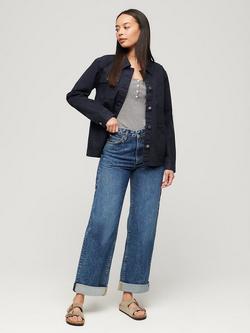 Superdry Canvas Chore Jacket - view 2, Eclipse Navy