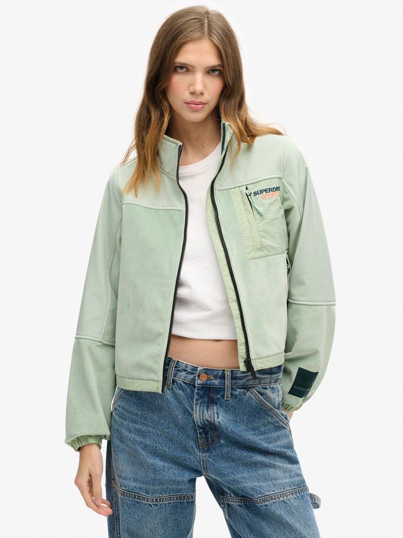 Product image 1 of 6, which shows Superdry Hybrid Trekker Jacket, Sea Green, 8