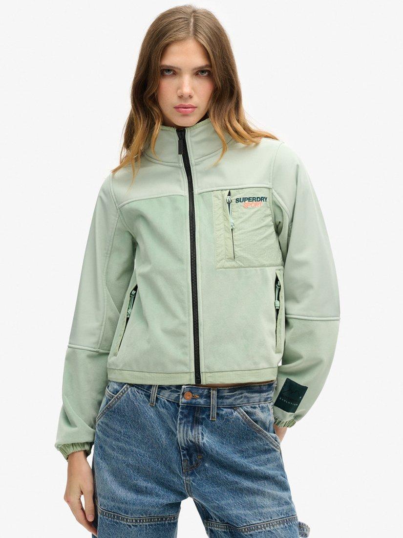 Product image 2 of 6, which shows Superdry Hybrid Trekker Jacket, Sea Green, 8