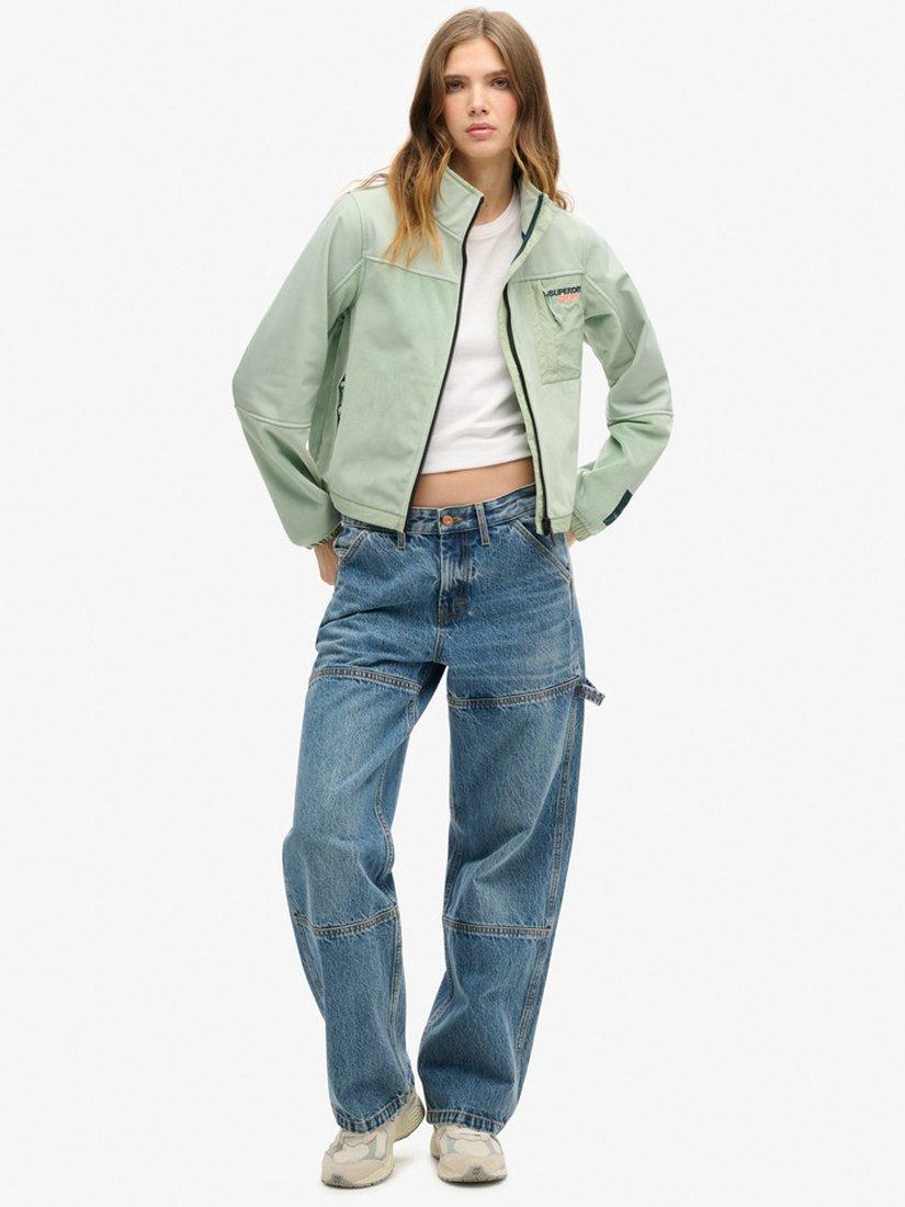 Product image 4 of 6, which shows Superdry Hybrid Trekker Jacket, Sea Green, 8