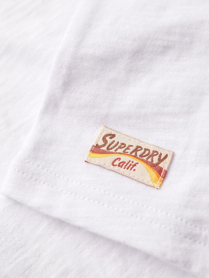 Product image 3 of 5, which shows Superdry Cali Sticker Fitted T-Shirt, Polka, 12