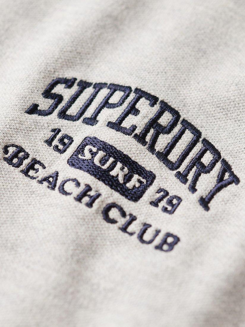 Product image 3 of 5, which shows Superdry 90s Fitted Polo Shirt, Glacier Grey Marl, 8