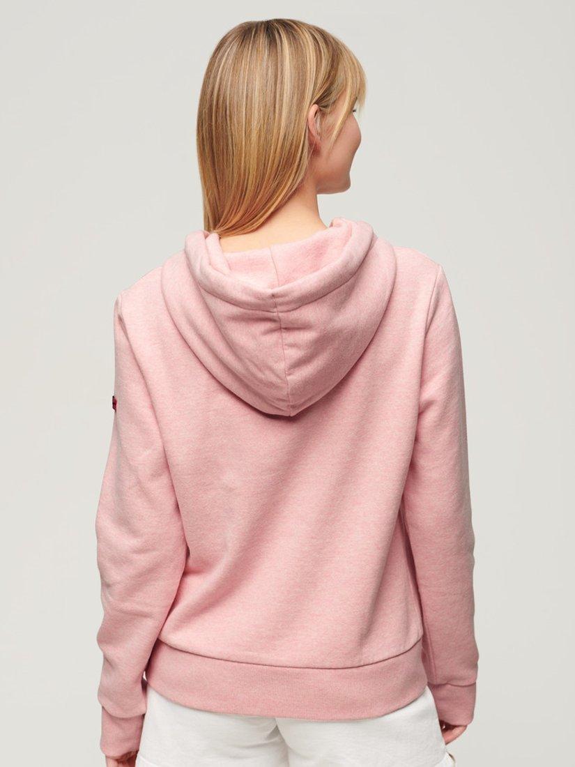 Superdry LA Graphic Hoodie, Somon Pink Marl, 8
