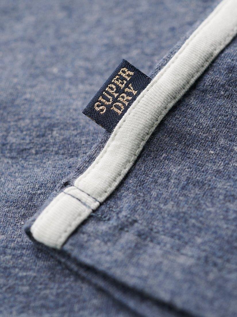 Product image 3 of 5, which shows Superdry Athletic Essentials Organic Cotton Blend Branded Cami Top, Navy Marl, 12