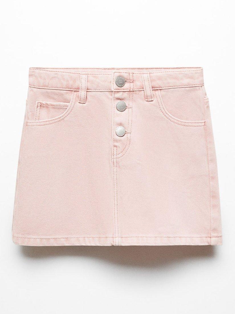Mango Kids' Sabina Denim Skirt, Pink