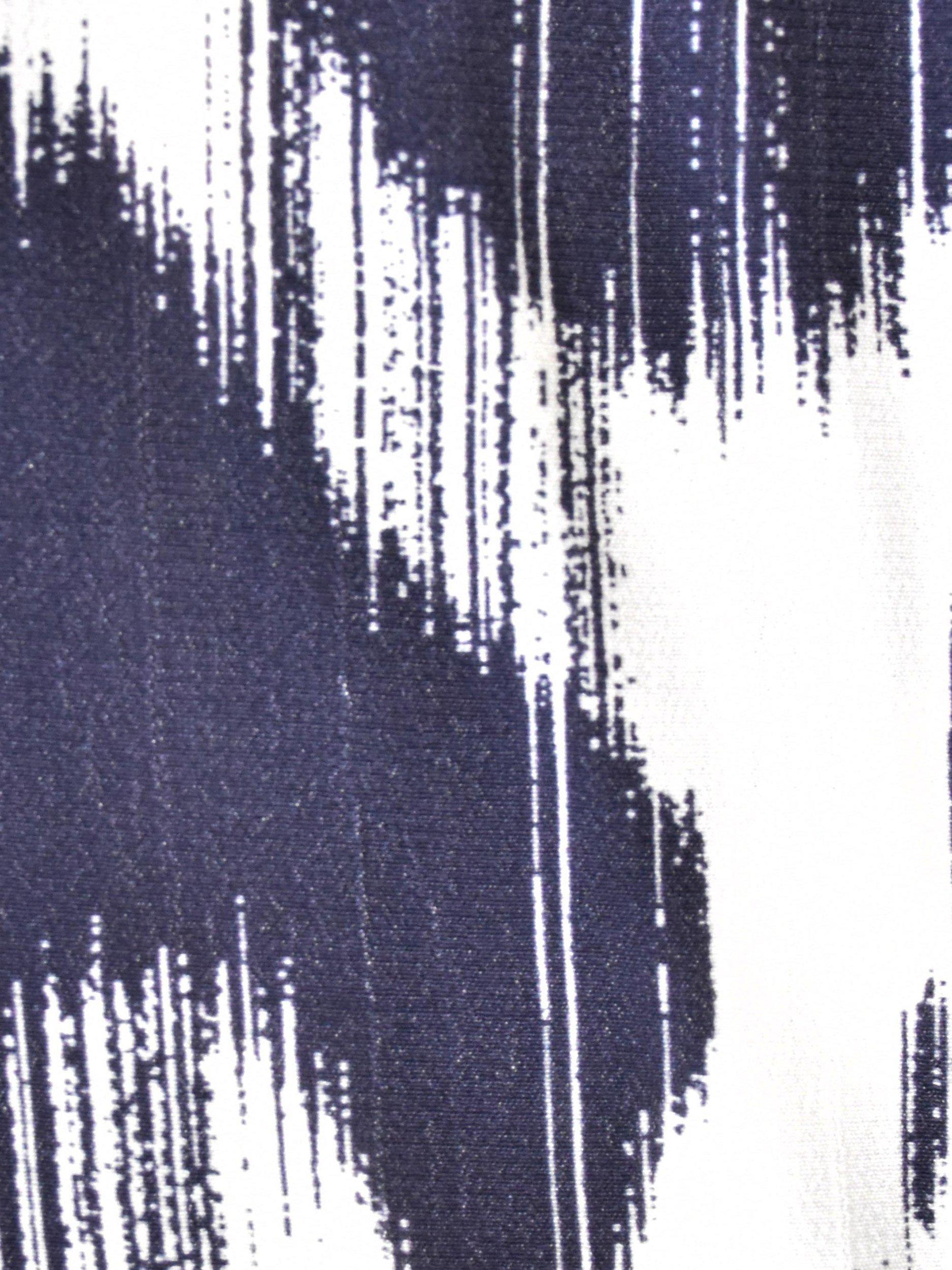 Product image 7 of 8, which shows Live Unlimited Curve Geometric Print Tie Neck Blouse, Blue/White, 12