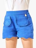 Angel & Rocket Kids' Lacey Scallop Hem Shorts, Blue, Blue