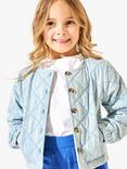 Angel & Rocket Kids' Quilted Denim Jacket, Blue