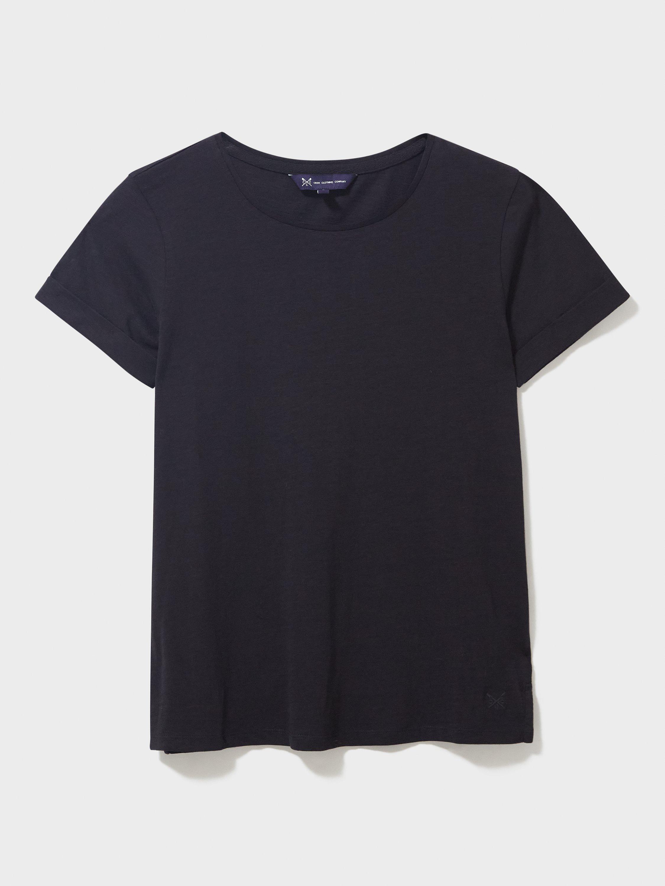 Product image 4 of 4, which shows Crew Clothing Crew Slub T-Shirt, Black, 8
