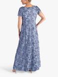 chesca Rosette Detail Lace Maxi Dress, Blue