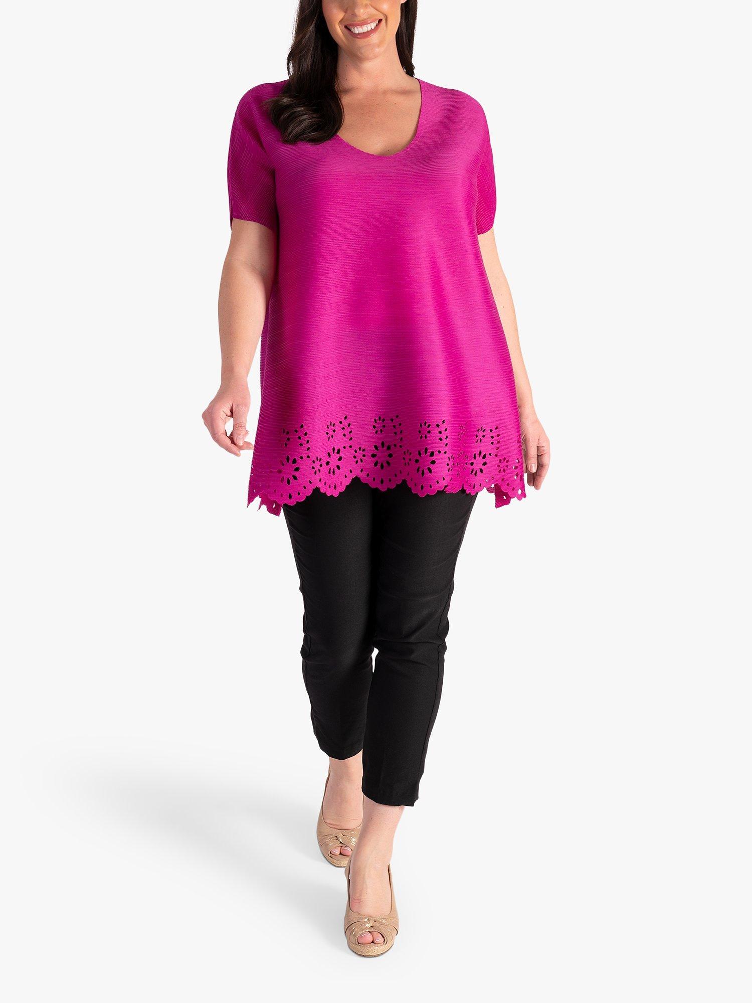 Product image 4 of 5, which shows chesca Slim Leg Trousers, Black, 14
