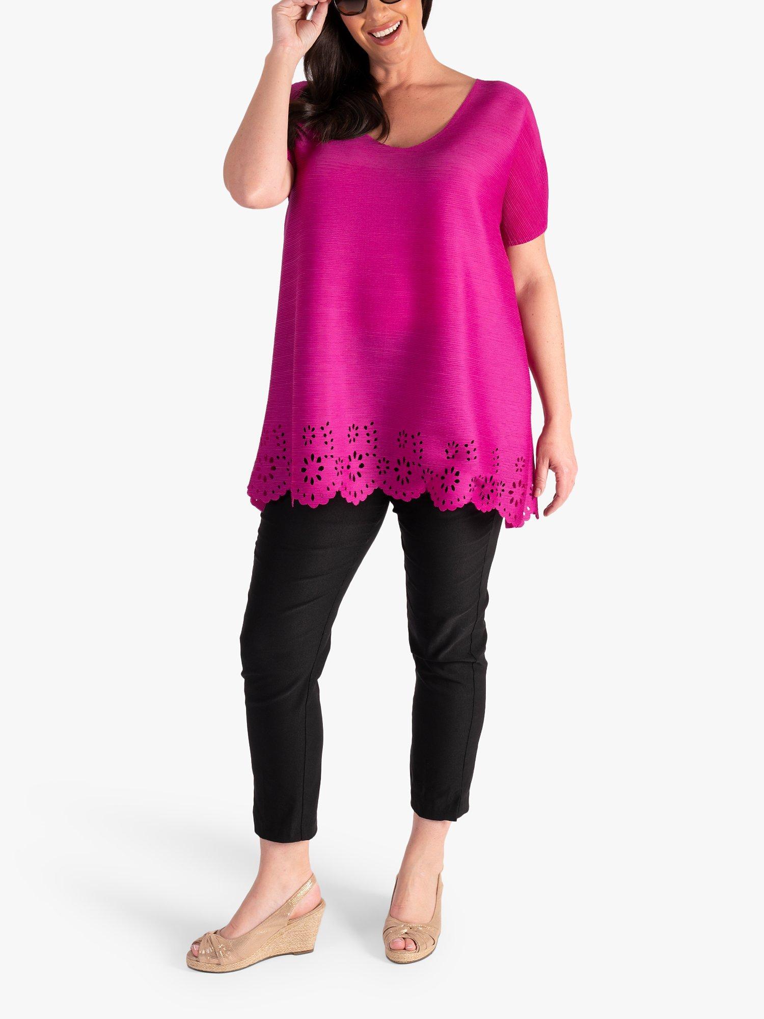 Product image 5 of 5, which shows chesca Slim Leg Trousers, Black, 14