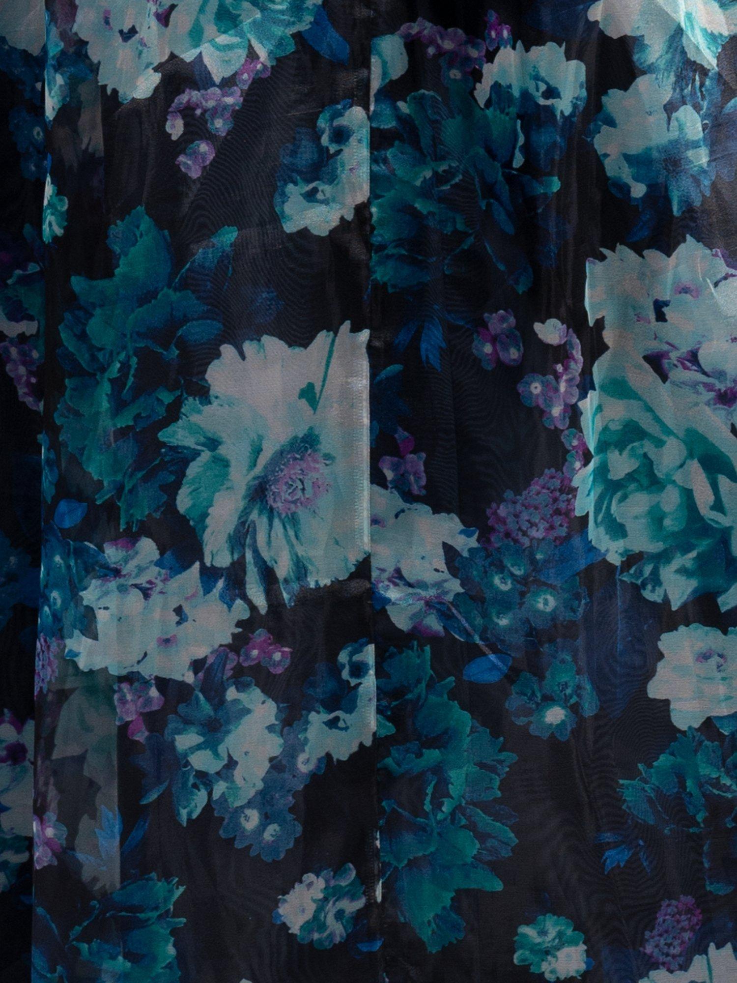 Product image 7 of 7, which shows chesca Floral Fit and Flare Maxi Dress, Navy/Multi, 14
