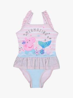 Brand Threads Kids' Peppa Pig Swimsuit, Pink/Multi, Pink/Multi