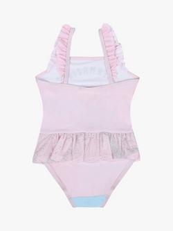 Brand Threads Kids' Peppa Pig Swimsuit, Pink/Multi - view 2, Pink/Multi