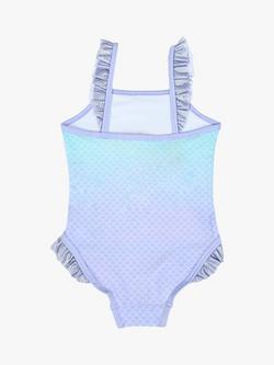 Brand Threads Kids' Disney Ariel Swimsuit, Blue/Multi - view 2, Blue/Multi