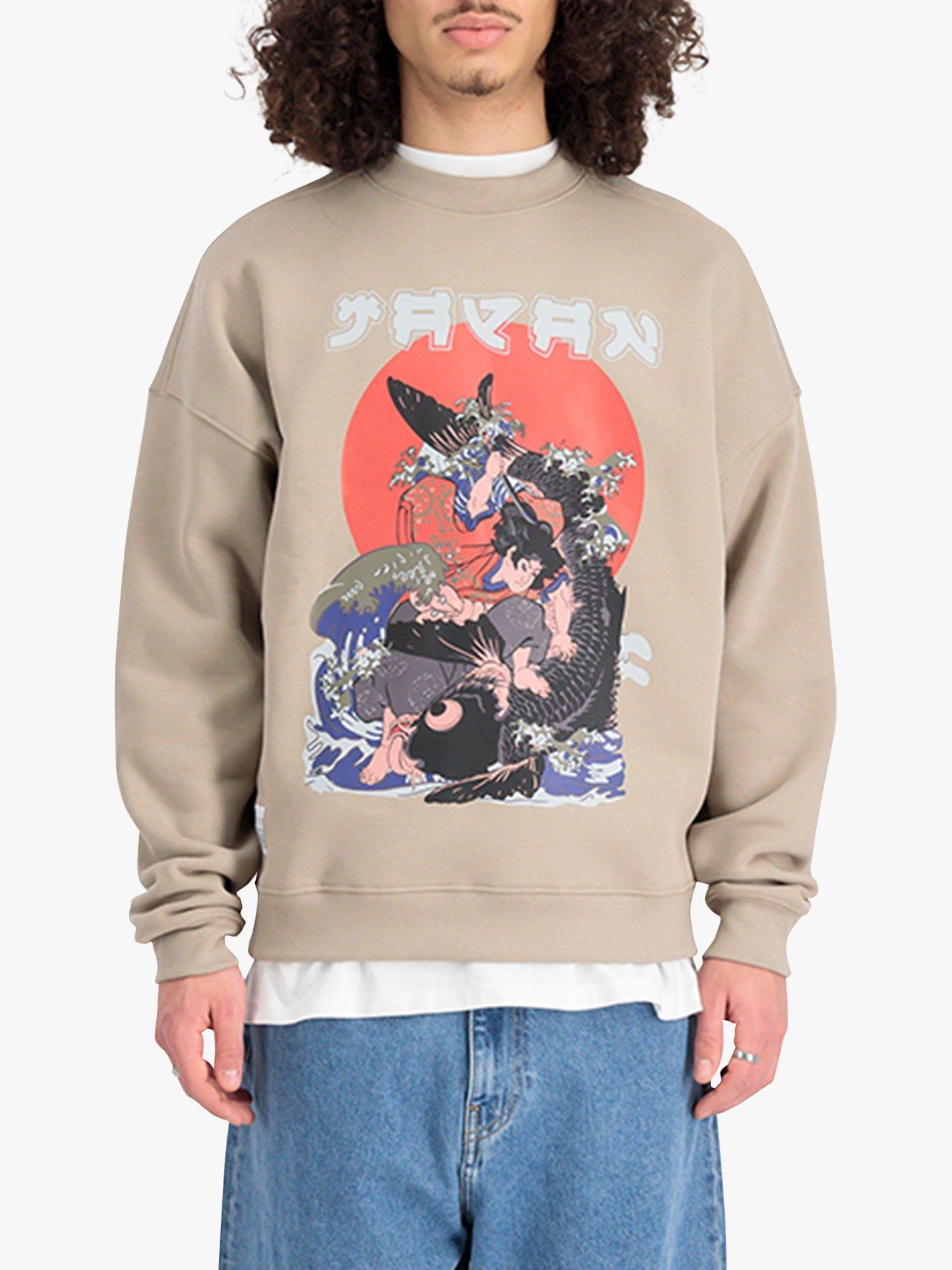 Alpha Industries Japan Warrior Sweatshirt, Vintage Sand/Multi