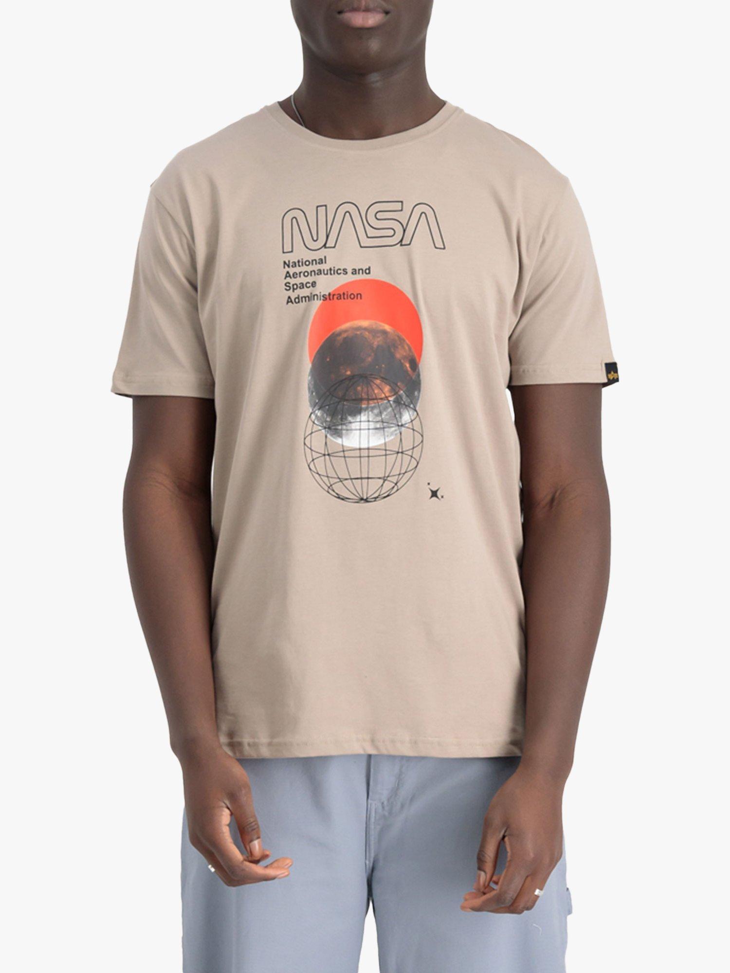 Alpha Industries NASA Orbit Print T-Shirt, Vintage Sand