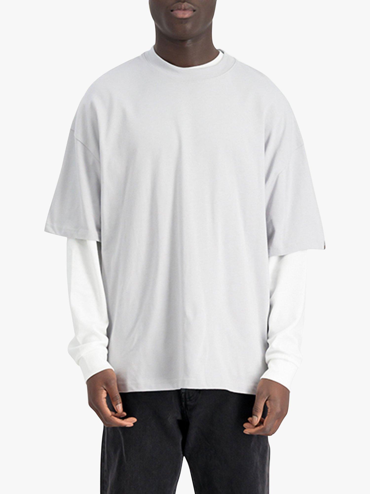 Alpha Industries Logo Crew Neck T-Shirt, Pastel Grey