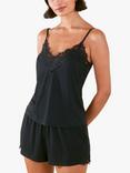Accessorize Lace Trim Pyjama Set, Black