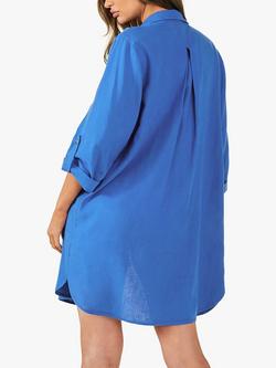 Accessorize Longline Beach Shirt - view 2, Blue
