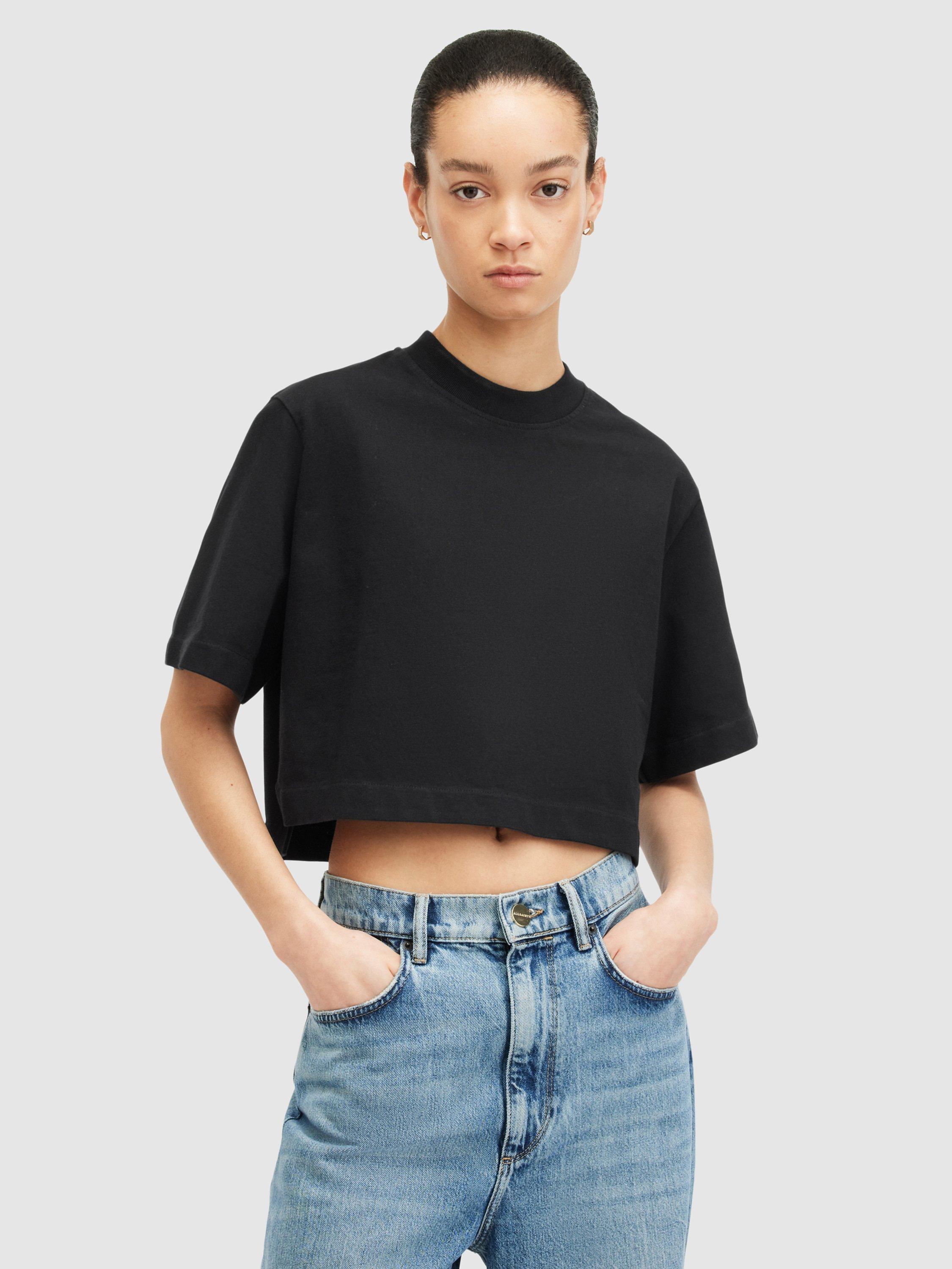 AllSaints Lottie Organic Cotton Cropped T-Shirt