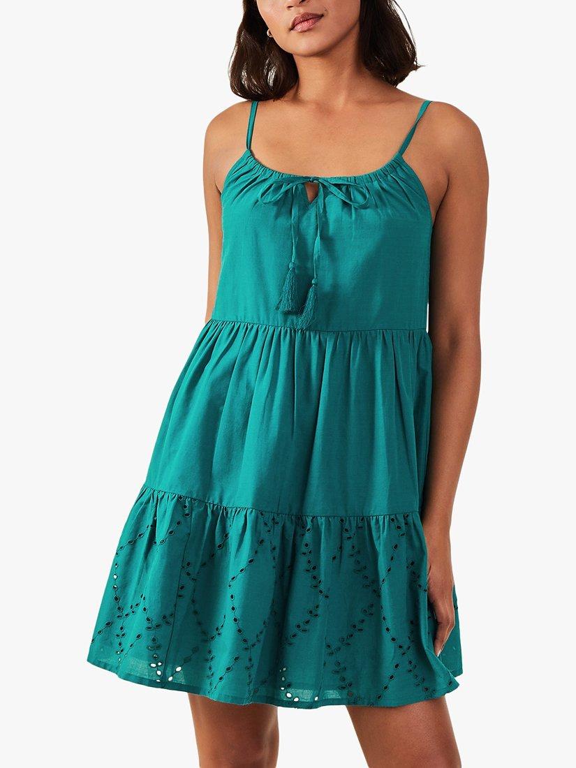 Accessorize Tiered Mini Beach Dress, Teal
