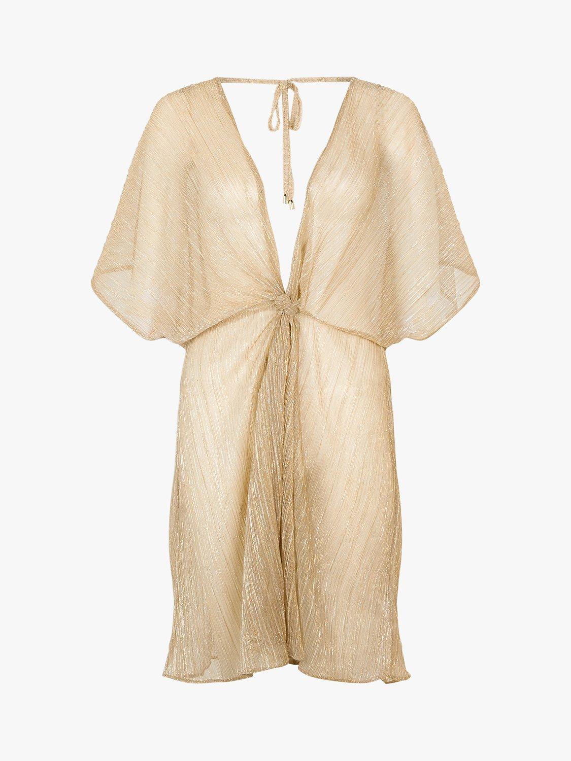 Accessorize Shimmer Kaftan, Gold, M