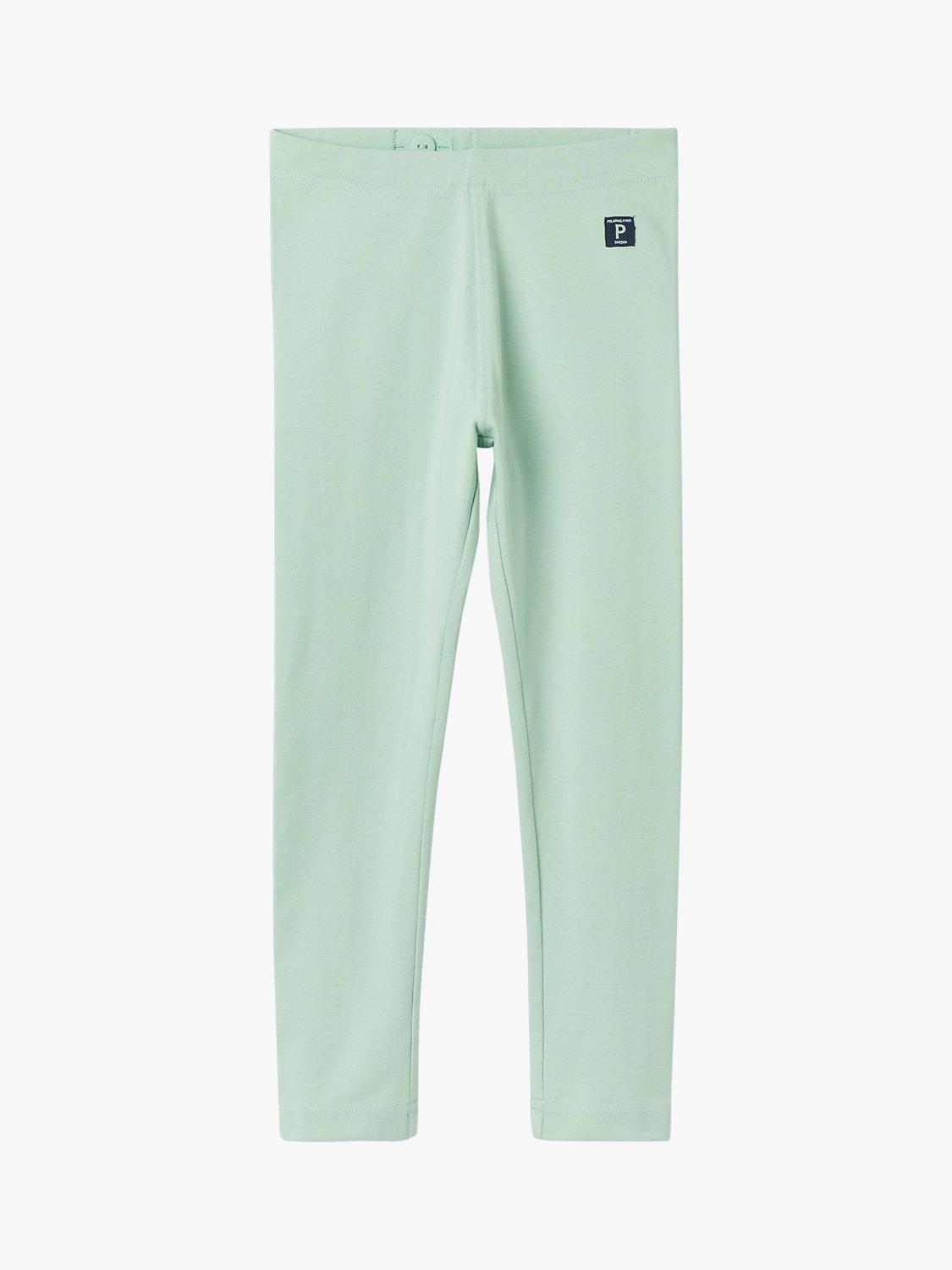 Polarn O. Pyret Kids' GOTS Organic Cotton Blend Leggings, Light Blue