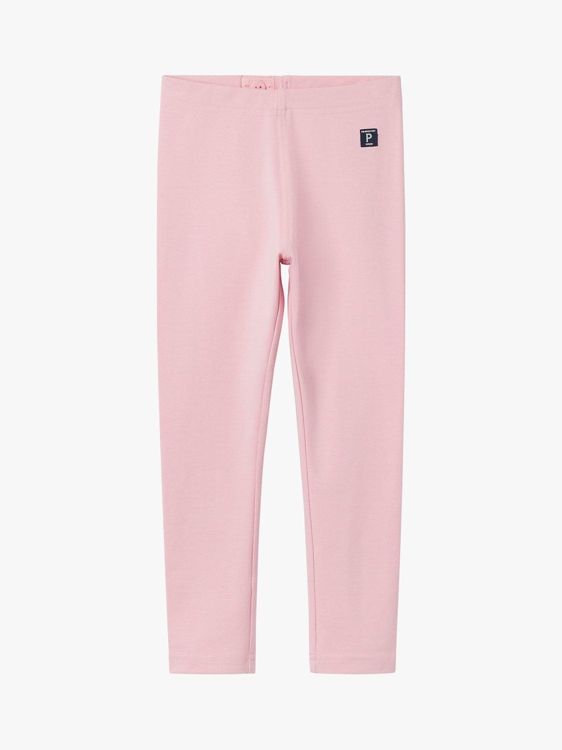 Polarn O. Pyret Kids' GOTS Organic Cotton Blend Leggings, Cameo Pink