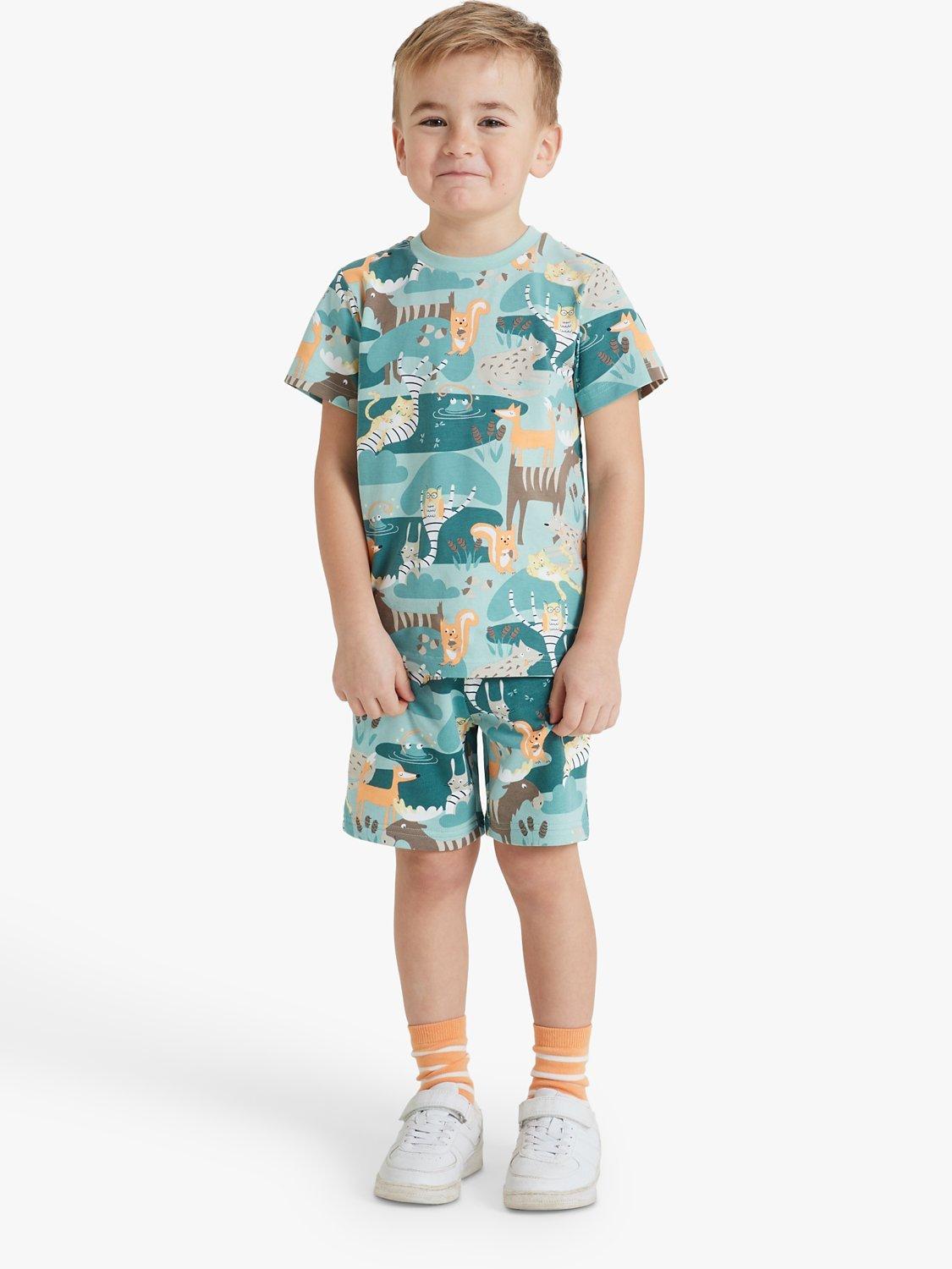 Polarn O. Pyret Kids' Forest Shorts, Blue