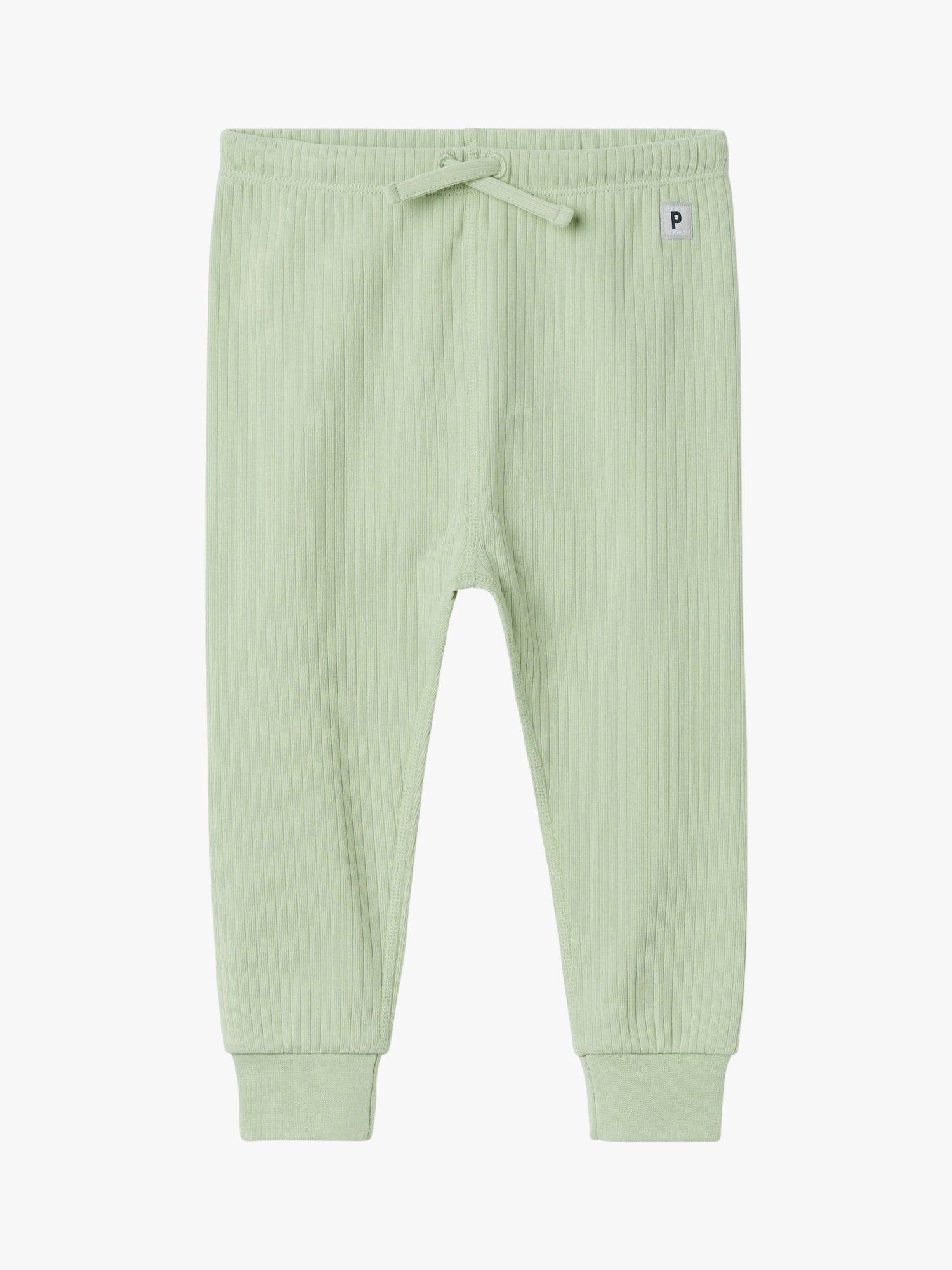 Polarn O. Pyret Baby GOTS Organic Cotton Rabbit Leggings, Green