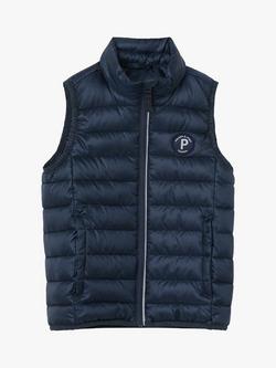 Polarm O. Pyret Kids' Quilted Gilet, Blue - view 2, Blue