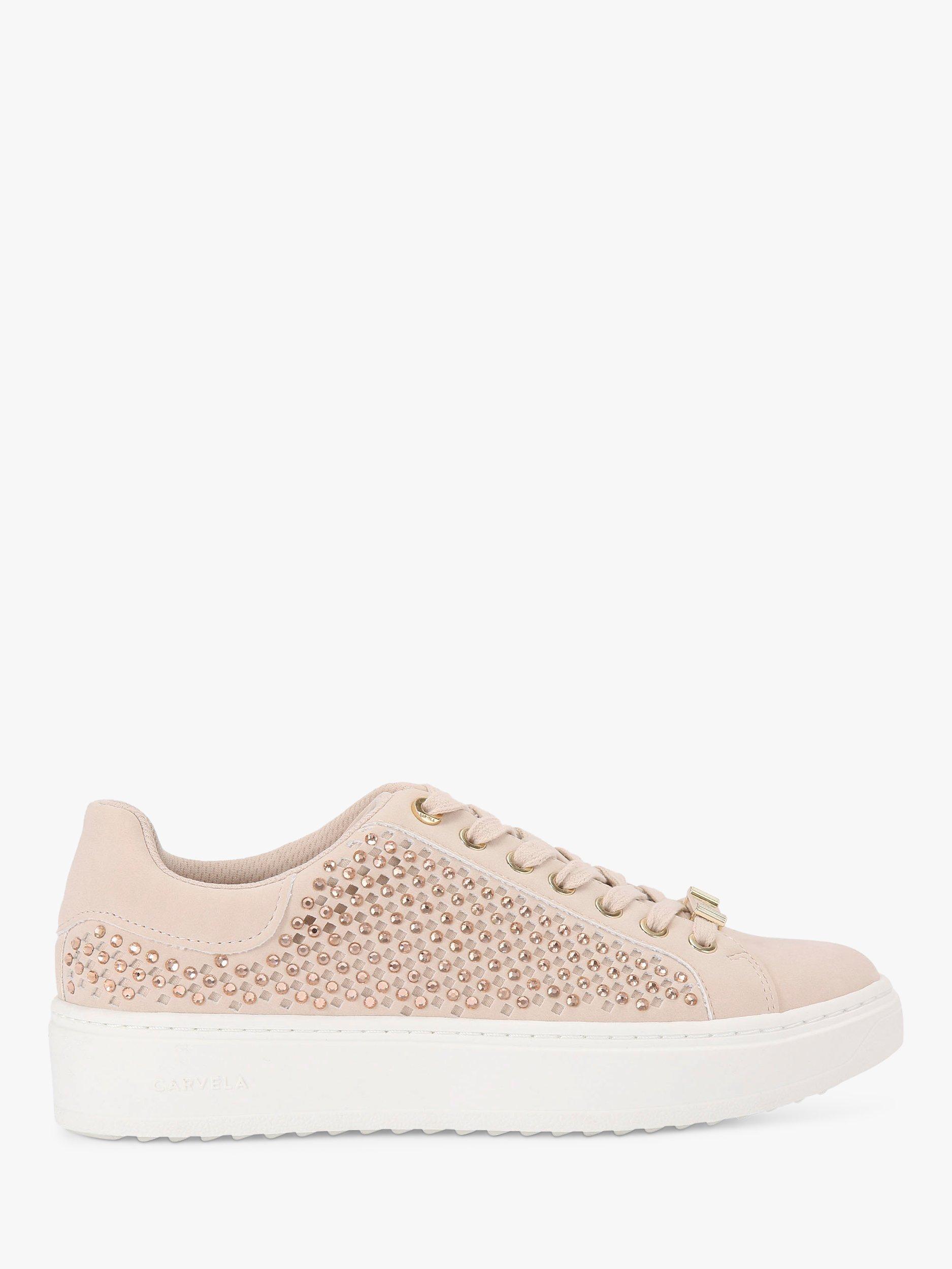 Carvela Dream Jewel Embellished Trainers, Blush