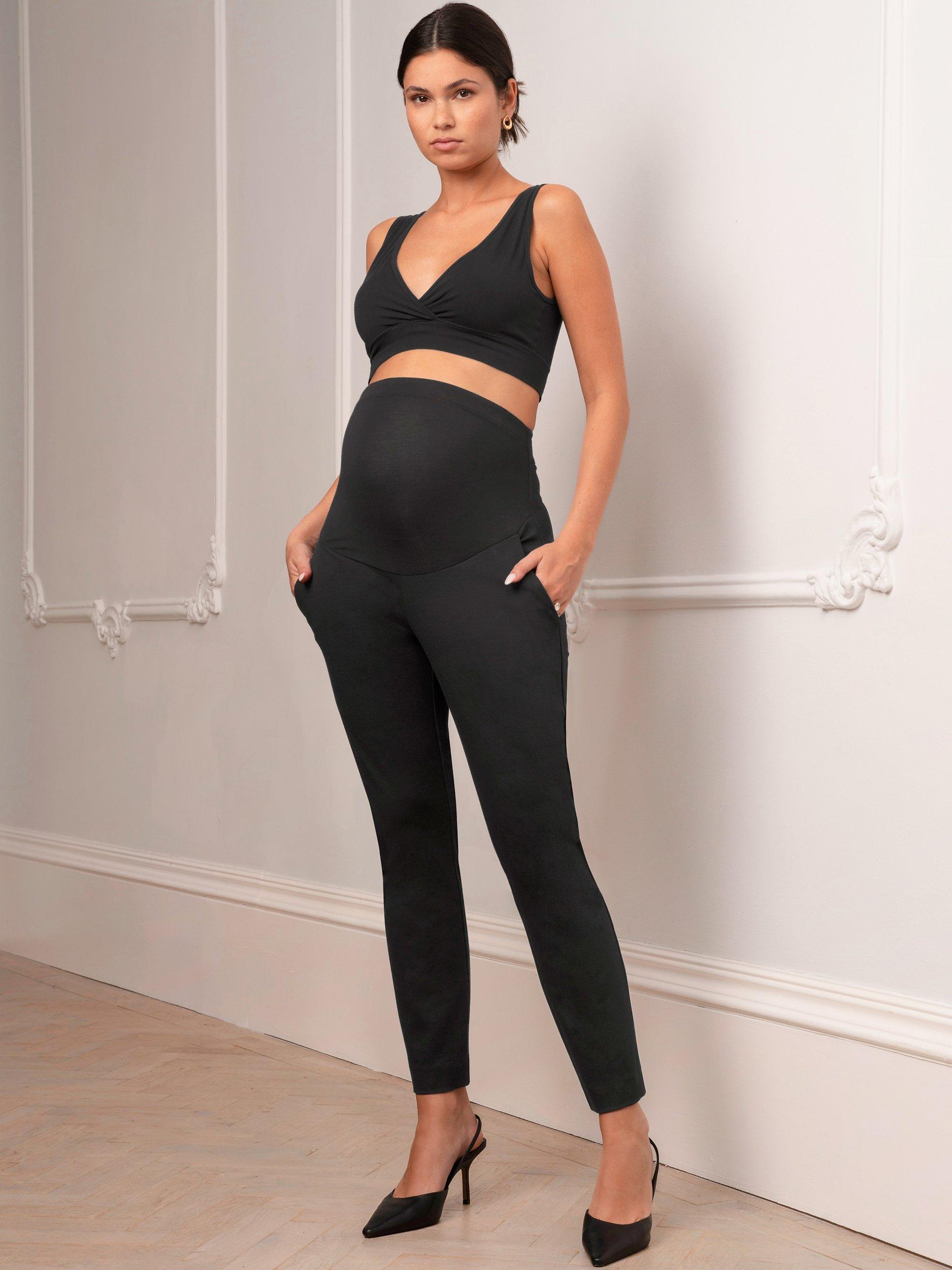 Product image 3 of 6, which shows Seraphine Leone Slim Leg Maternity Trousers, Navy, 6
