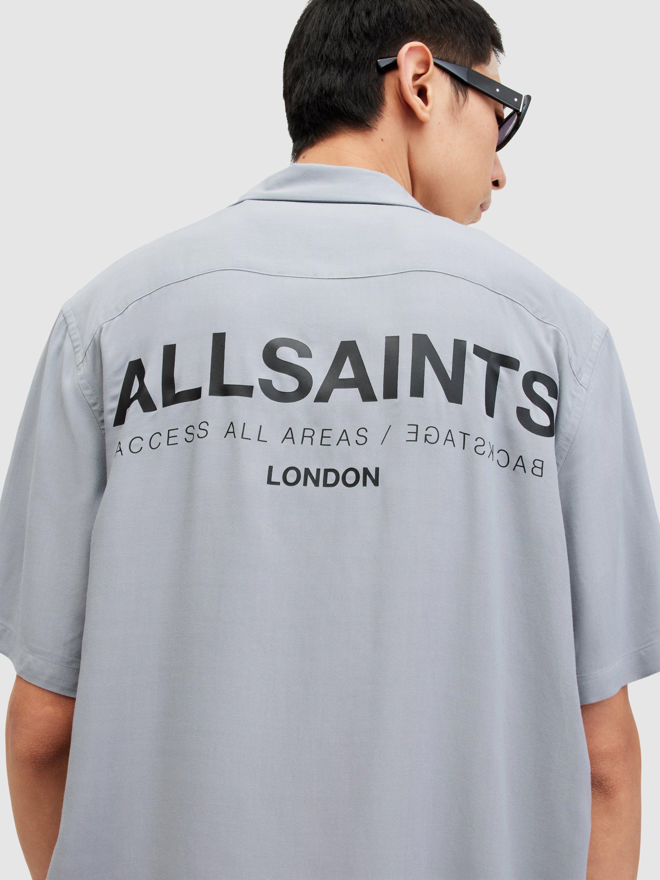 AllSaints Access Short Sleeve Shirt, Skyline Grey