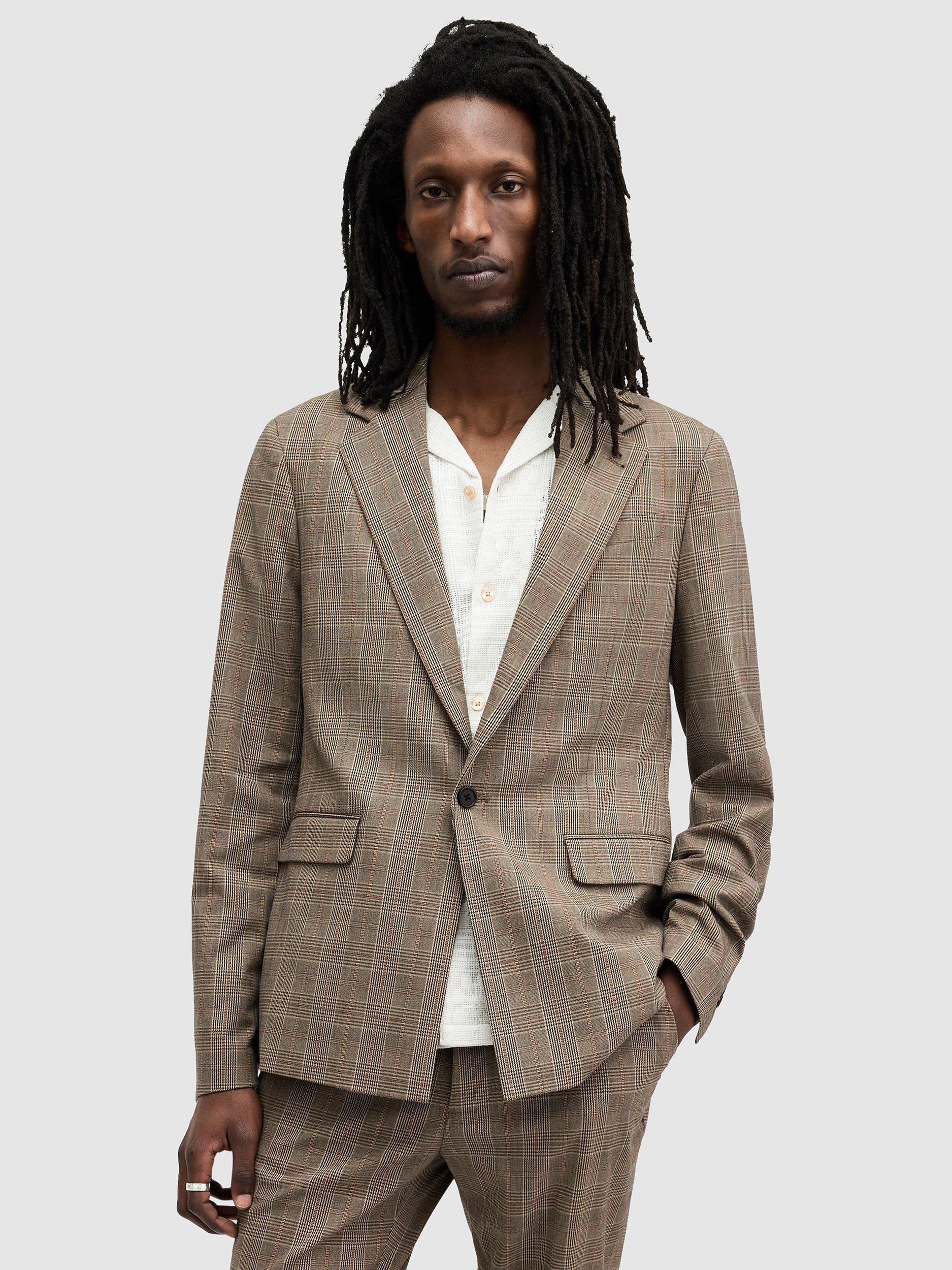 AllSaints Maffrett Skinny Fit Blazer, Stone Taupe