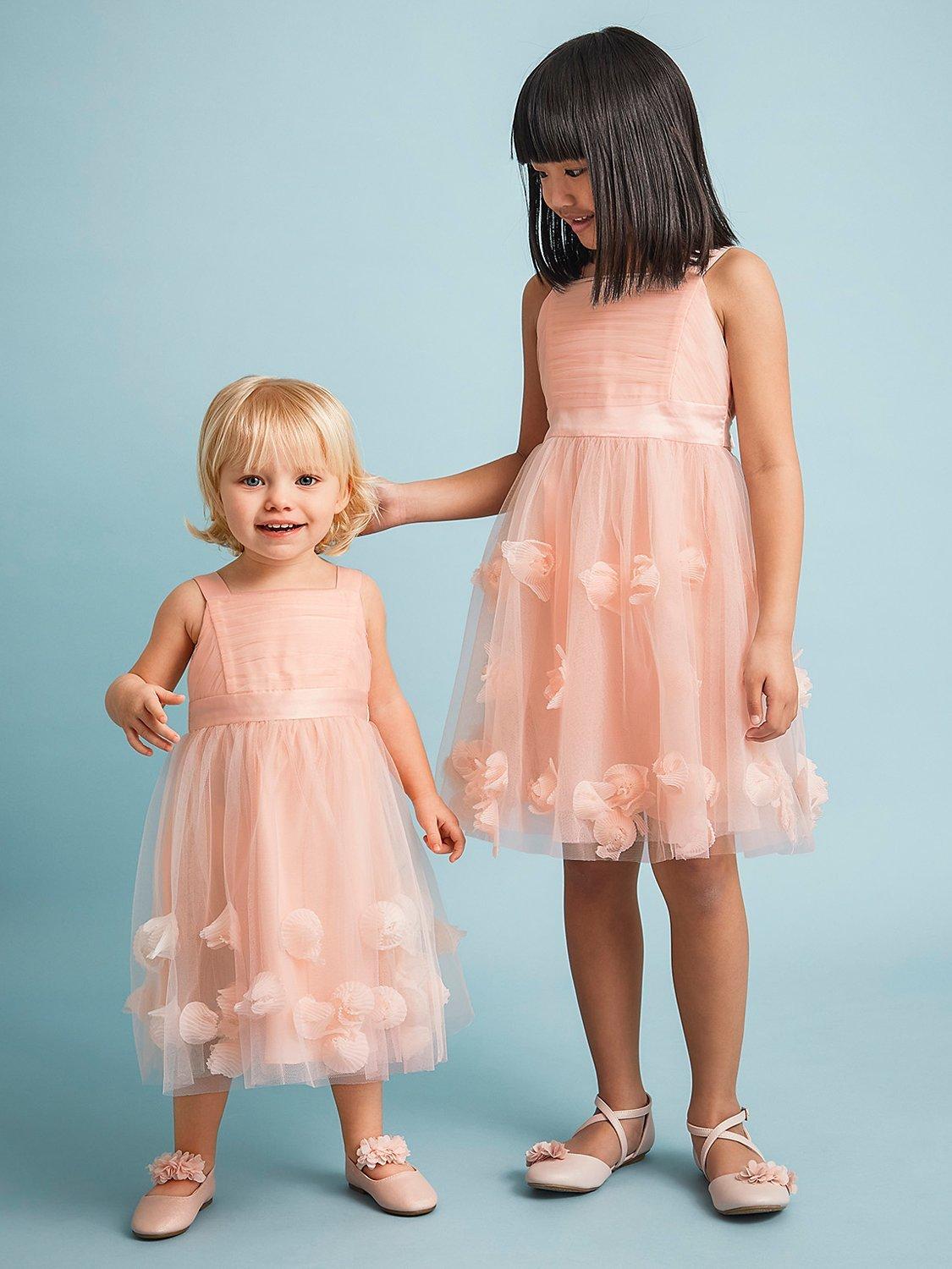 Monsoon Baby Serenata Rose 3D Occasion Dress, Pink