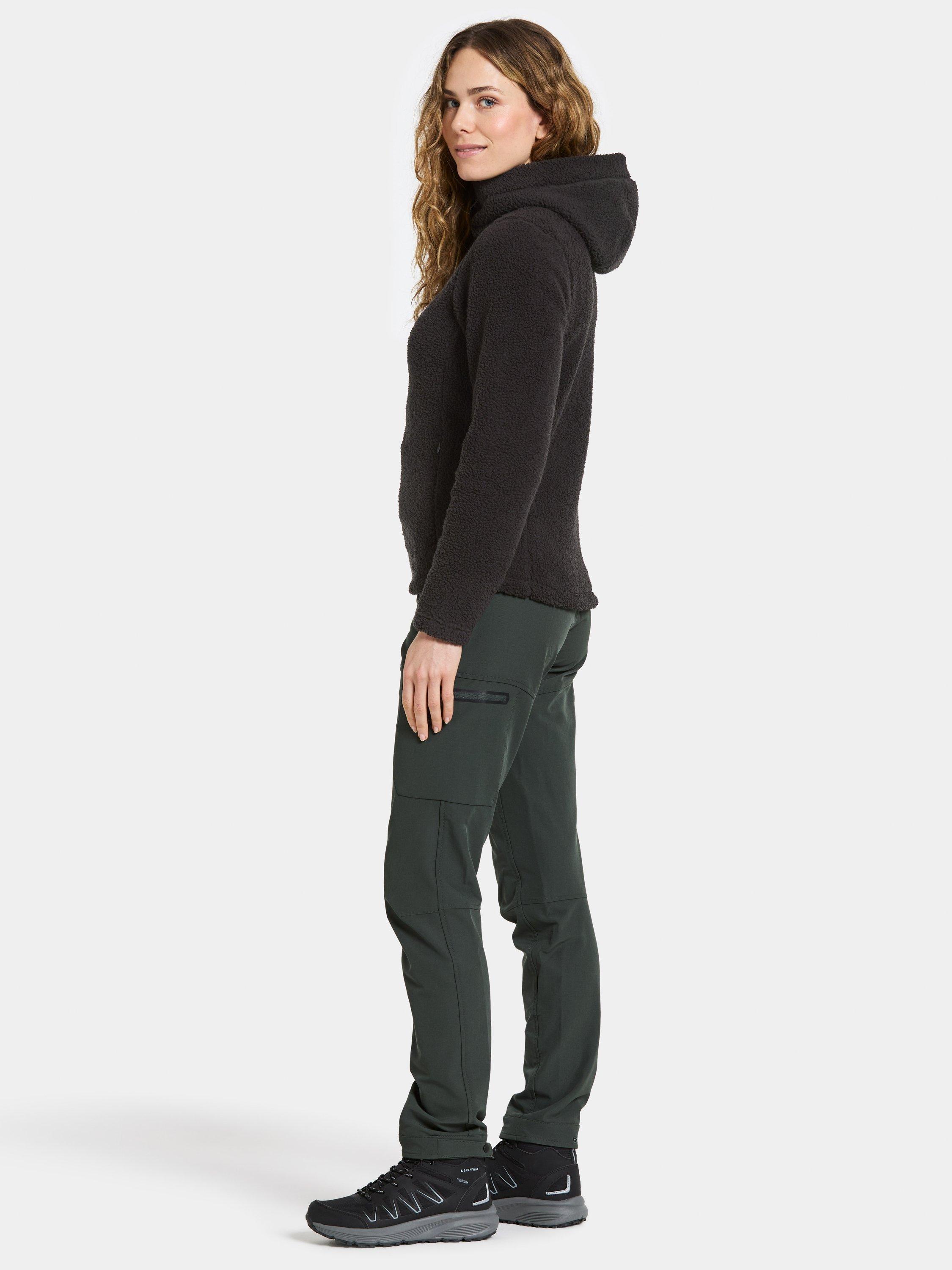 Didriksons Anniken Zip Through Fleece Jacket, Black, 14