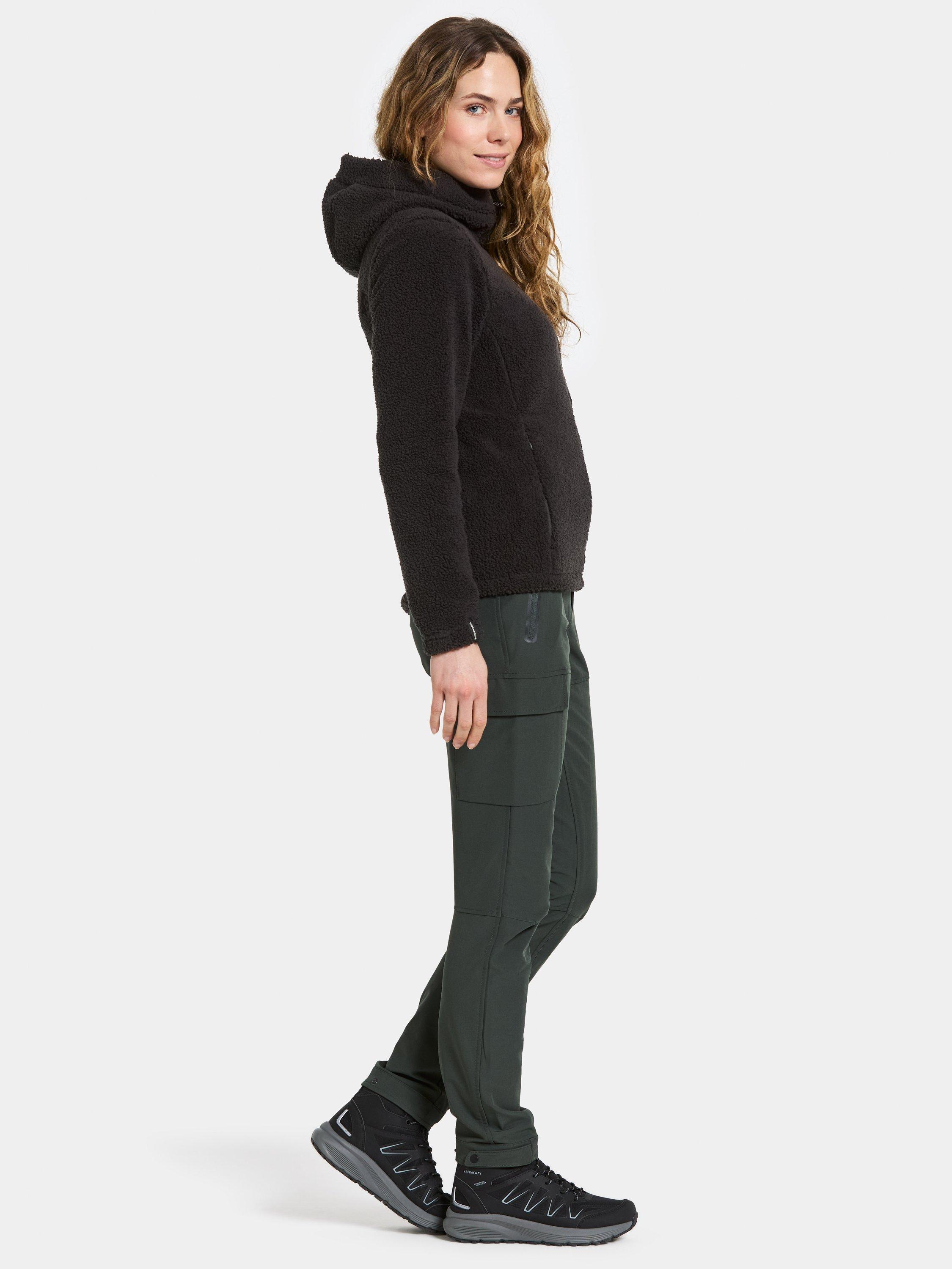 Didriksons Anniken Zip Through Fleece Jacket, Black, 14