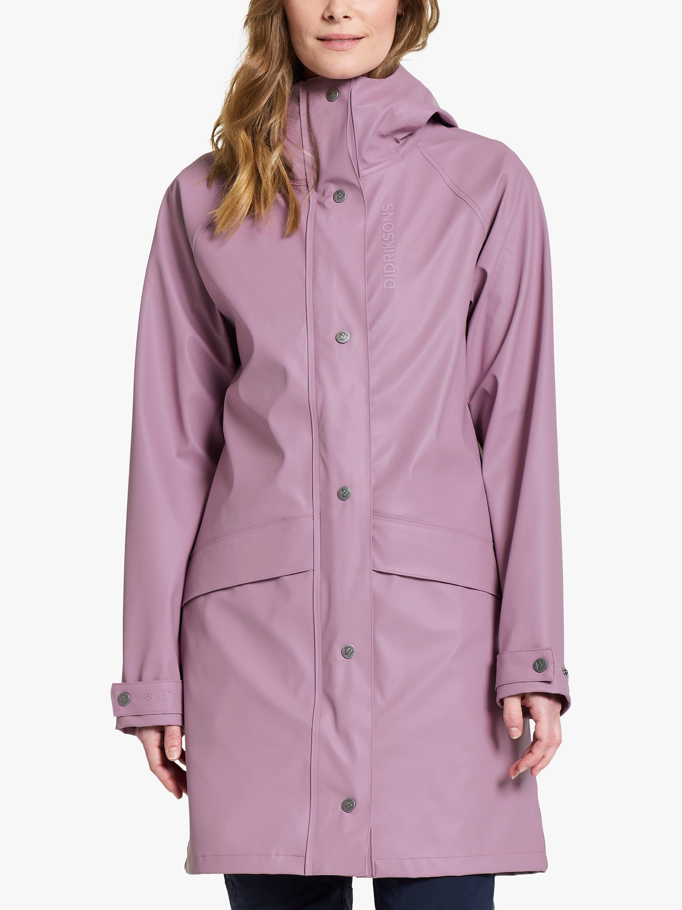 Didriksons Elly Loose Fit Waterproof Parka, Purple Rain