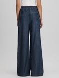 Reiss Carter Denim Look Wide Leg Trousers