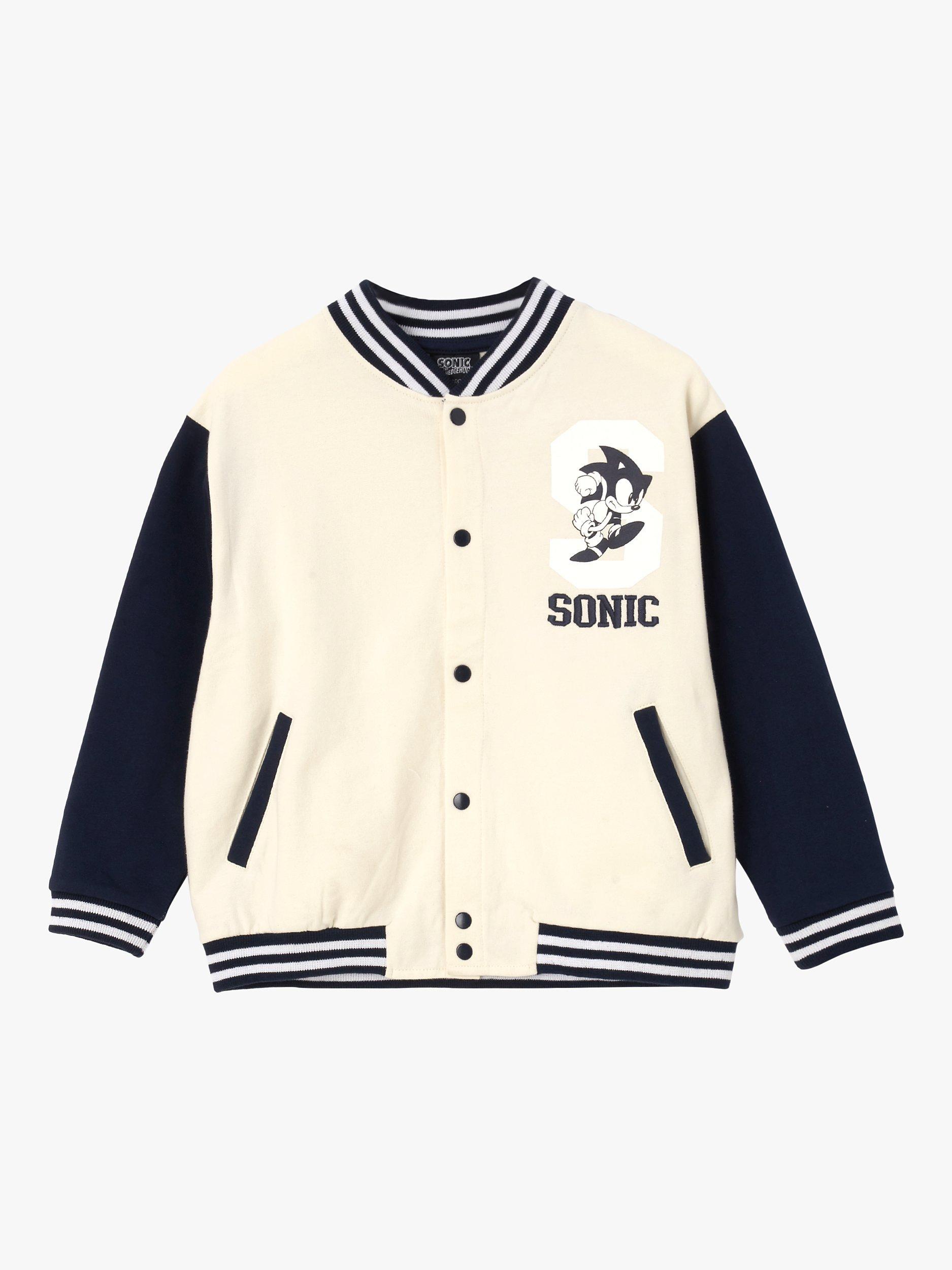 Angel & Rocket Kids' Sonic Bomber Jacket, Stone/Navy, 3-4 years