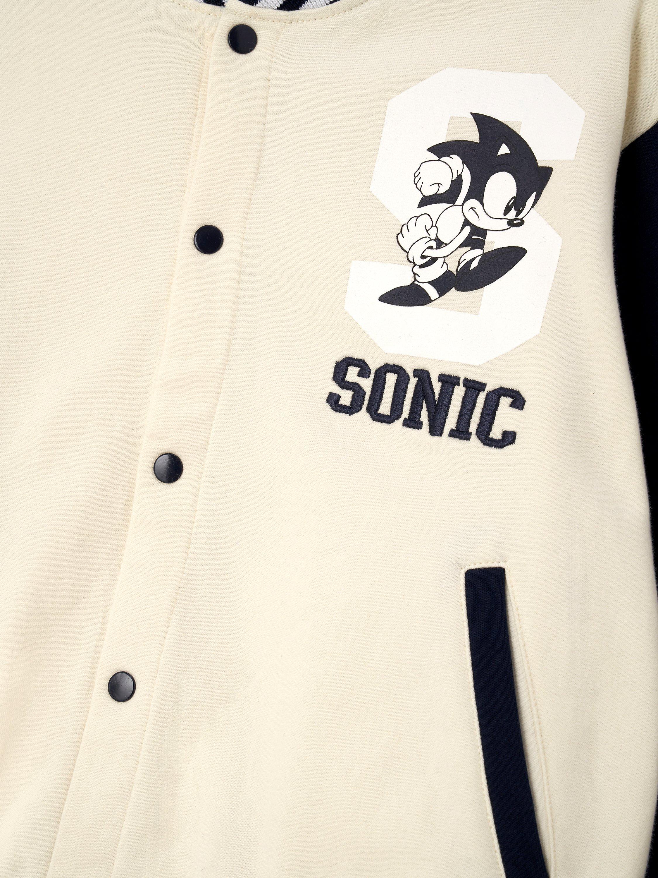 Angel & Rocket Kids' Sonic Bomber Jacket, Stone/Navy, 3-4 years