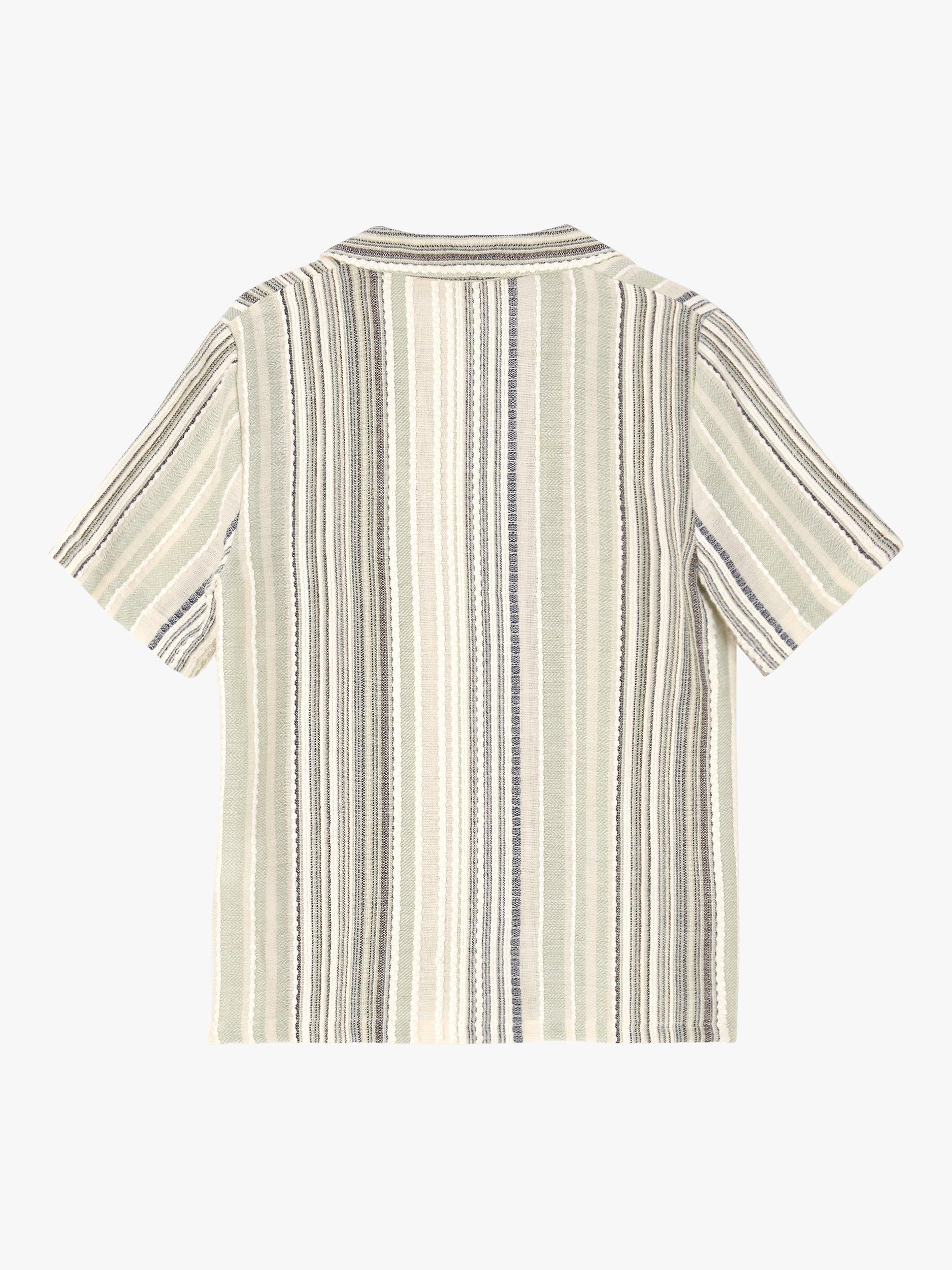Product image 4 of 5, which shows Angel & Rocket Kids' Moaksy Textured Stripe Resort Shirt, Multi, 5 years